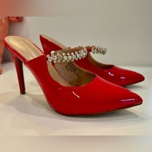BCBG Candy Apple Red Stilettos | Size 7 M | Worn Once for modeling shoot |